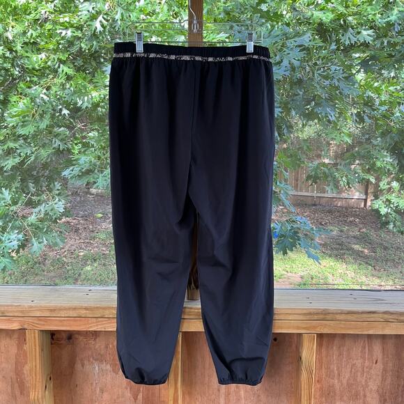 Allison Joy Evereve Liza Snake Side Piped Jogger Black Size L. NEW - Picture 2 of 11